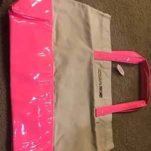 Victoria’s Secret pink/beige tote bag